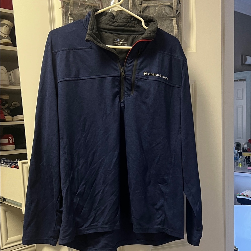 Vineyard Vines Blue Half-Zip Jacket - image 1